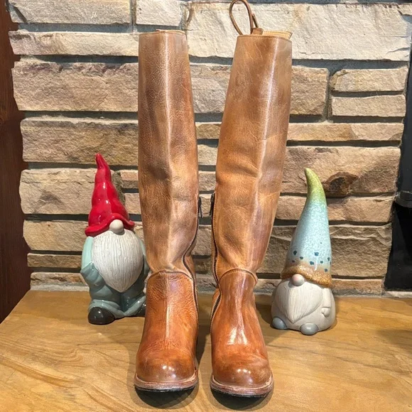 BED|STU Tan Leather Lace-Up Boots - Picture 2 of 10